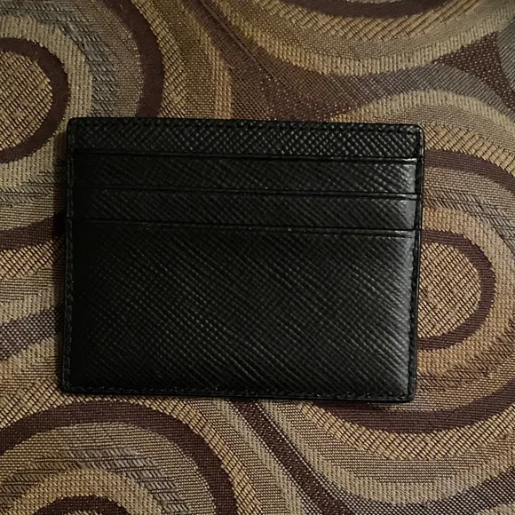 Michael Kors Black Textured Card Holder unisex - Picture 2 of 4